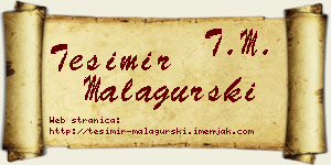 Tešimir Malagurski vizit kartica